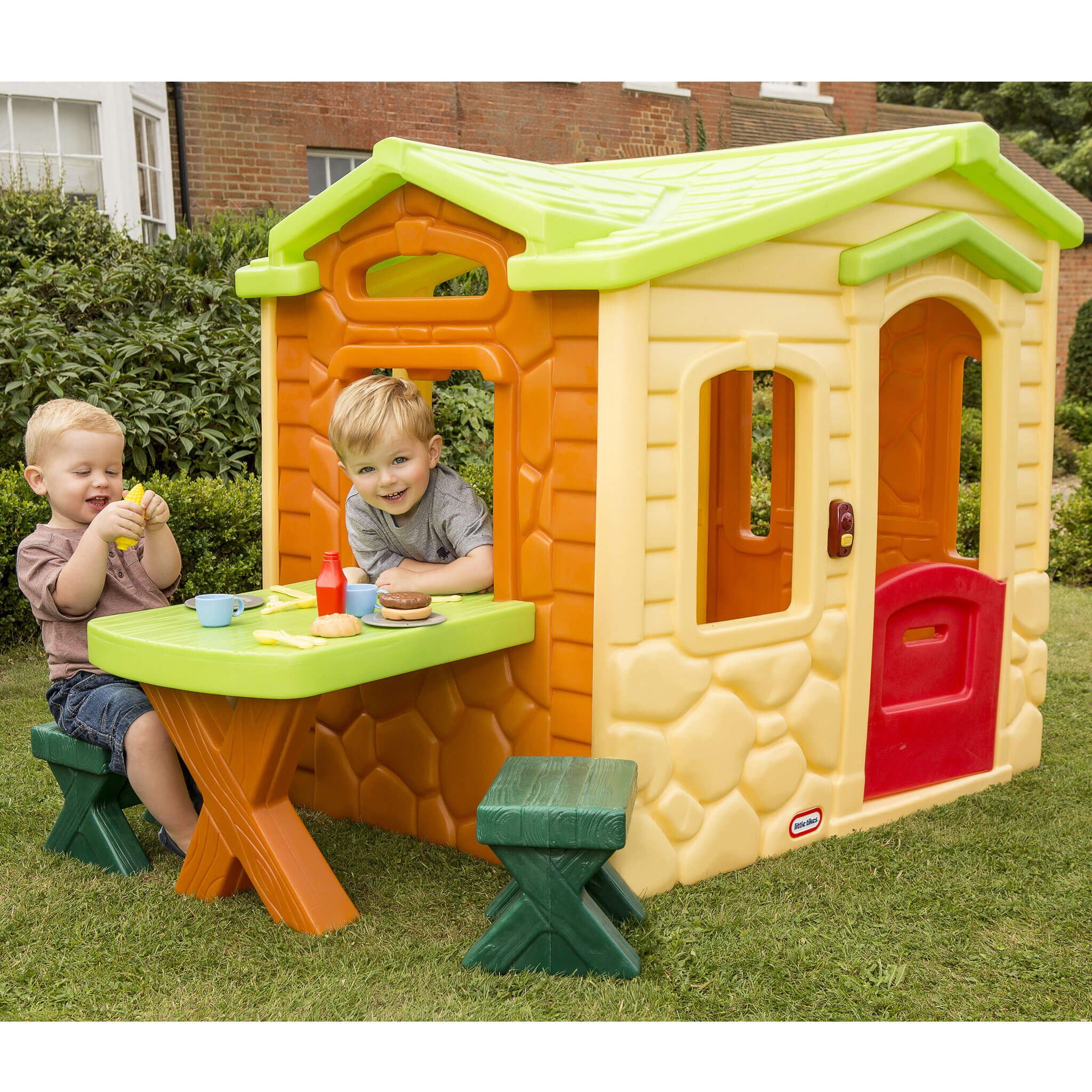 Little tikes natural playhouse on sale