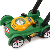 Load image into Gallery viewer, As kids push the toy mower the colorful beads will pop around the top
