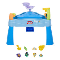 Load image into Gallery viewer, Children's Bluey sand and water play table with water features and toys on a white background