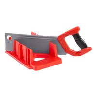 Load image into Gallery viewer, Red and grey toy saw on a white background