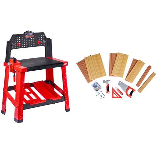Creative Construction Workbench with accessories