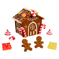 Load image into Gallery viewer, Gingerbread house with candy decorations on a white background