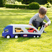 Load image into Gallery viewer, Child playing with a toy truck carrier on grass