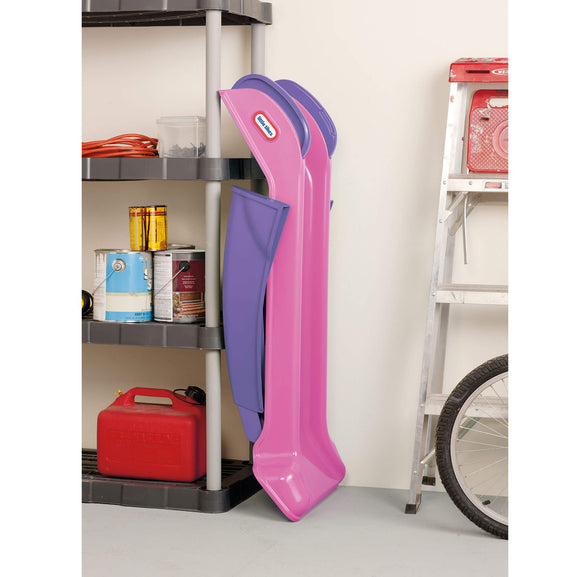 slide folded for storage