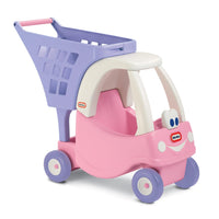 Load image into Gallery viewer, Toddler girls can mimic trips to the grocery store with this Princess Cozy Shopping Car

