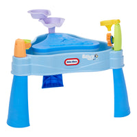 Load image into Gallery viewer, Colourful toy water table with various attachments on a white background, featuring the Little Tikes brand and a Bluey sticker.
