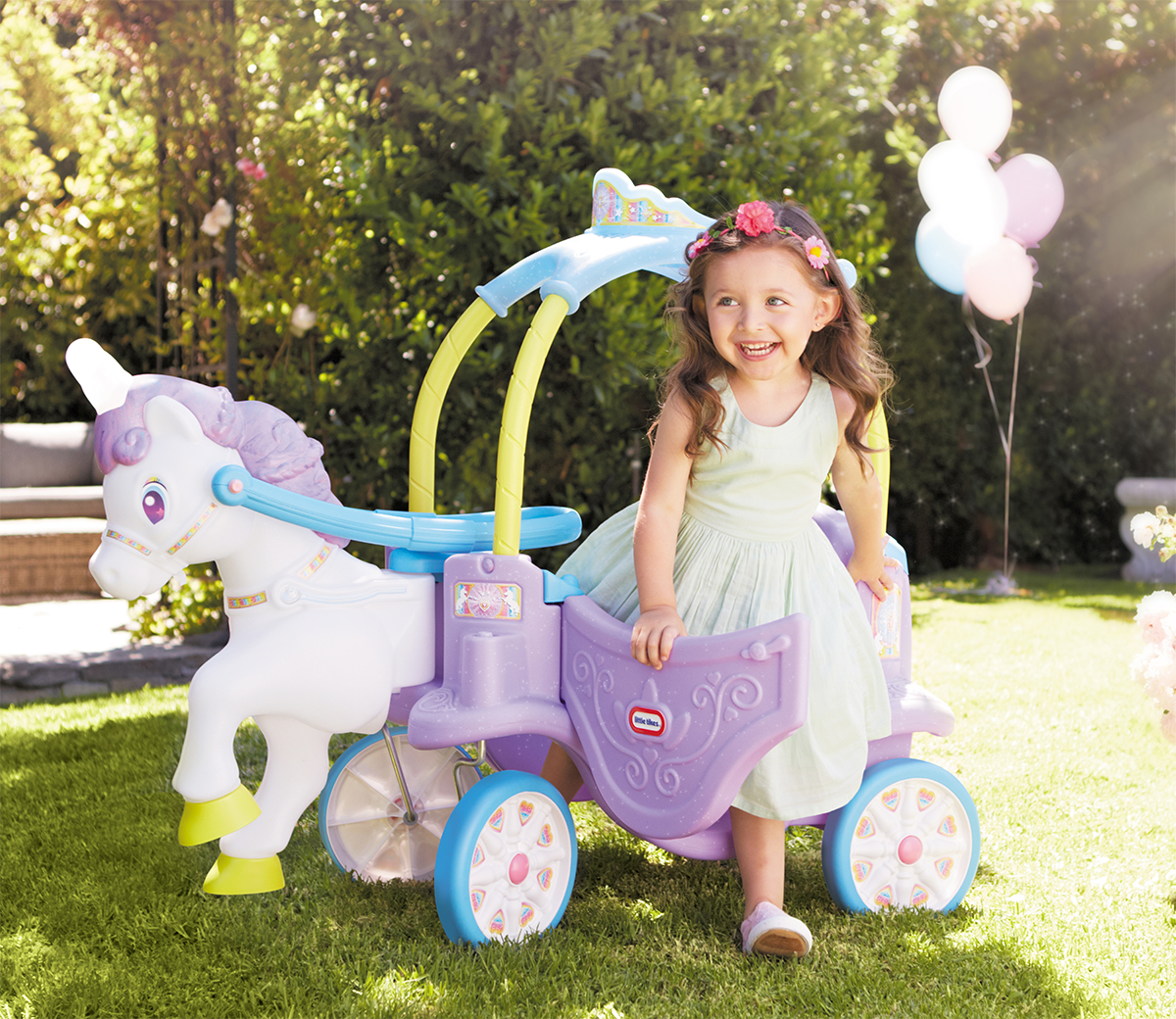 little tikes unicorn horse and carriage